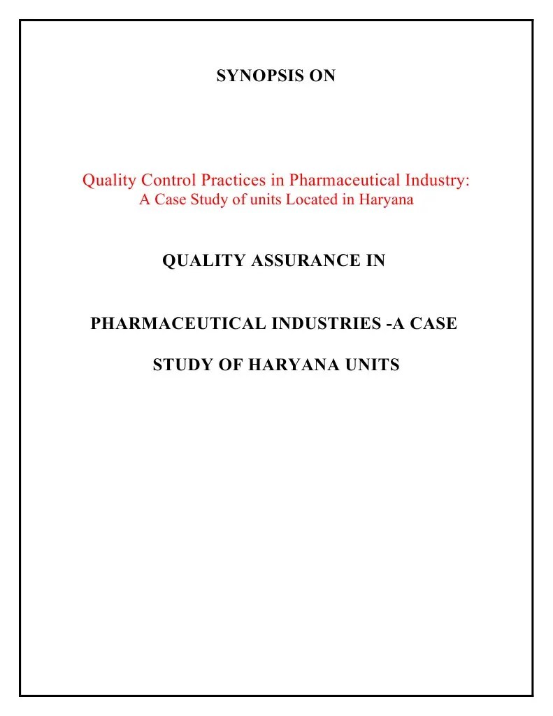 Synopsis Pharma Pharmacovigilance Pharmaceutical Industry