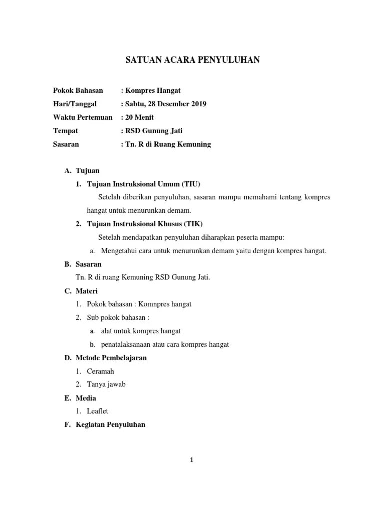 SAP Kompres Hangat | PDF