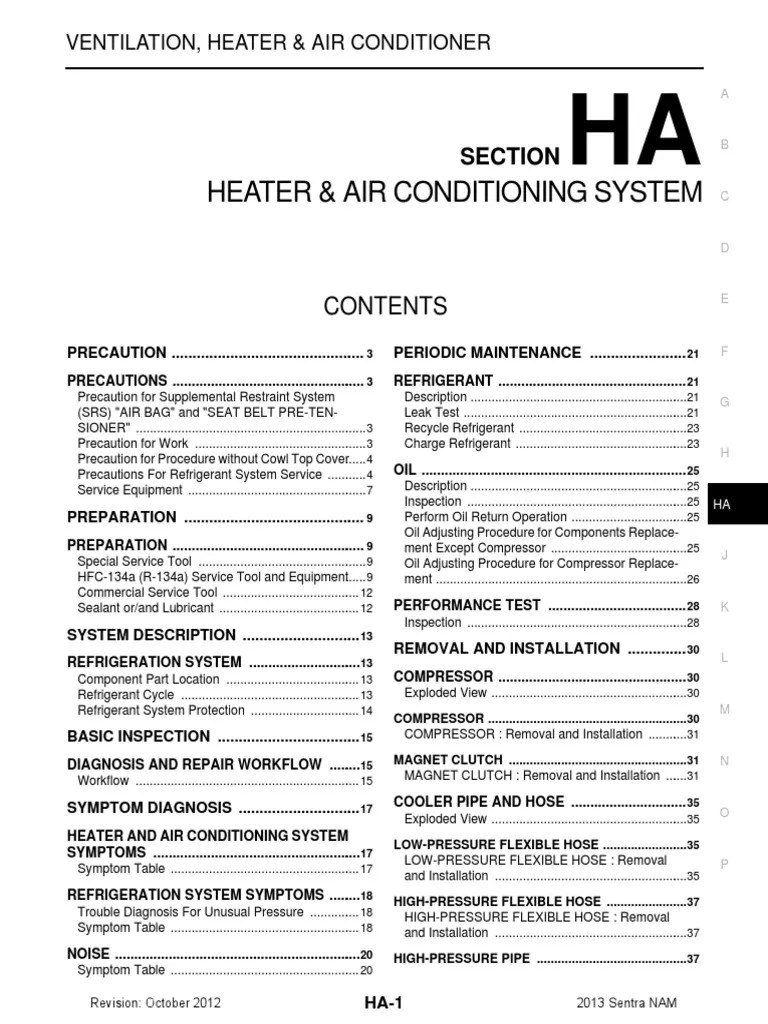 24 Manual Nissan Sentra 2013 | PDF | Air Conditioning | Airbag