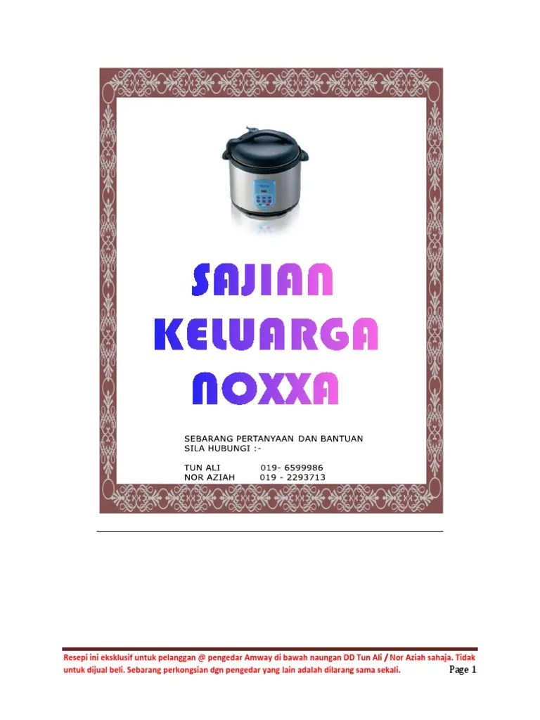 Resepi Noxxa Pressure Cooker PDF