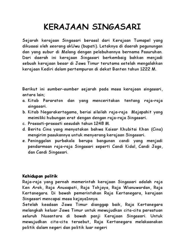 Kerajaan Singasari | PDF