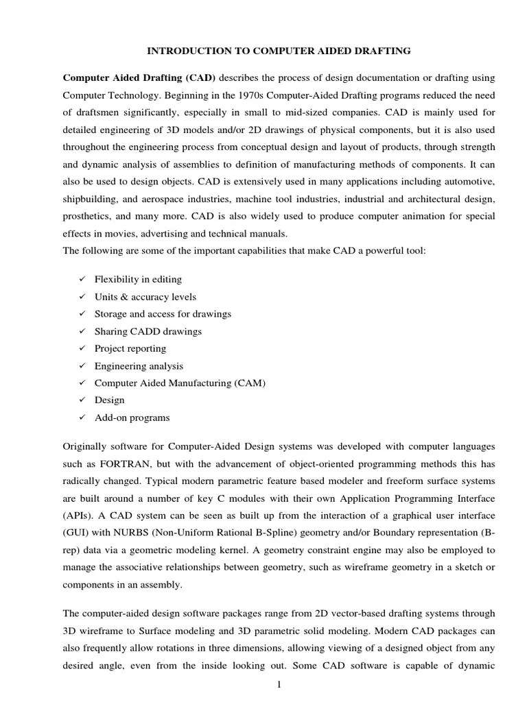 2) CAD Lab Manual Contents PDF
