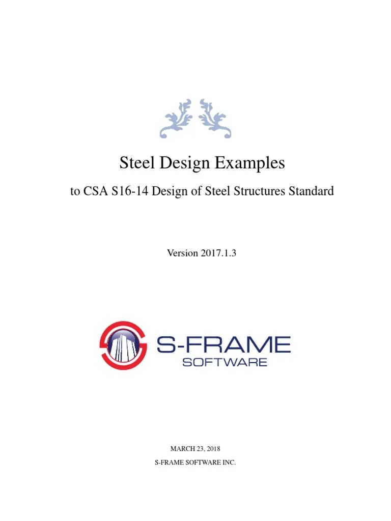 SteelDesignExamples v2017 1 3 PDF