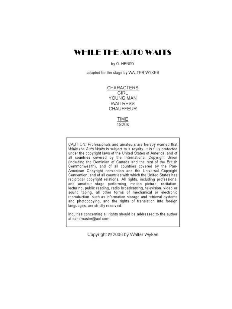 While the Auto Waits