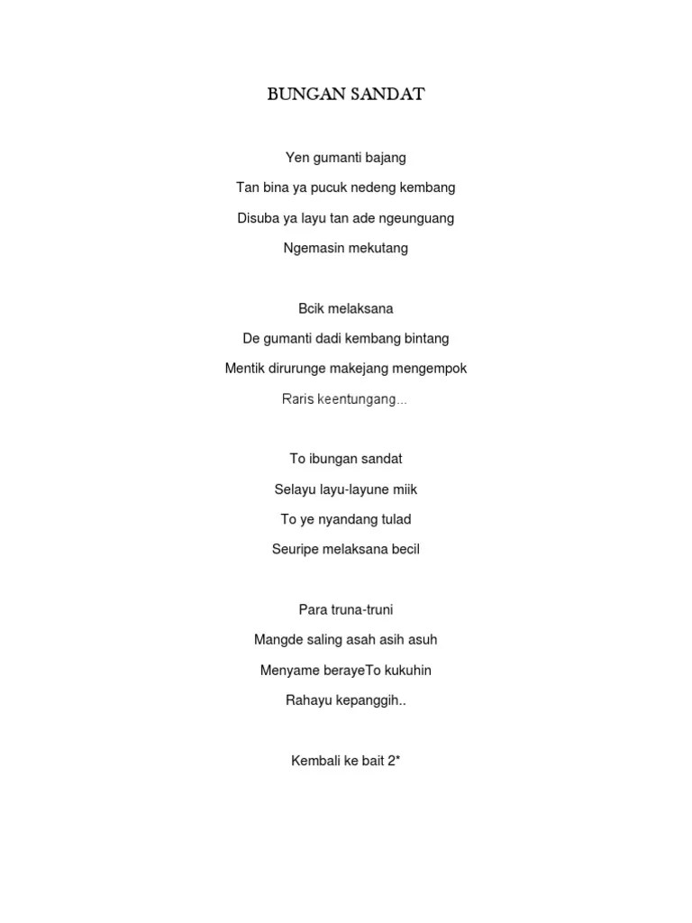 Putu Bungan Sandat | PDF