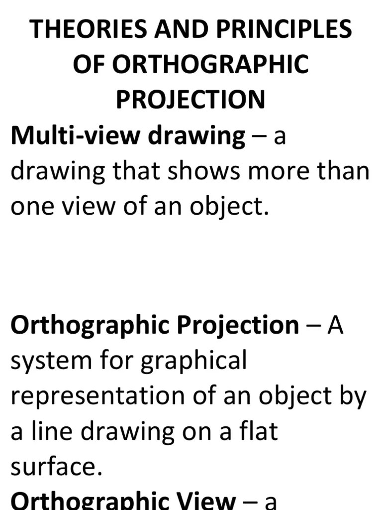 Theories and Principles of Orthographic Projection PDF