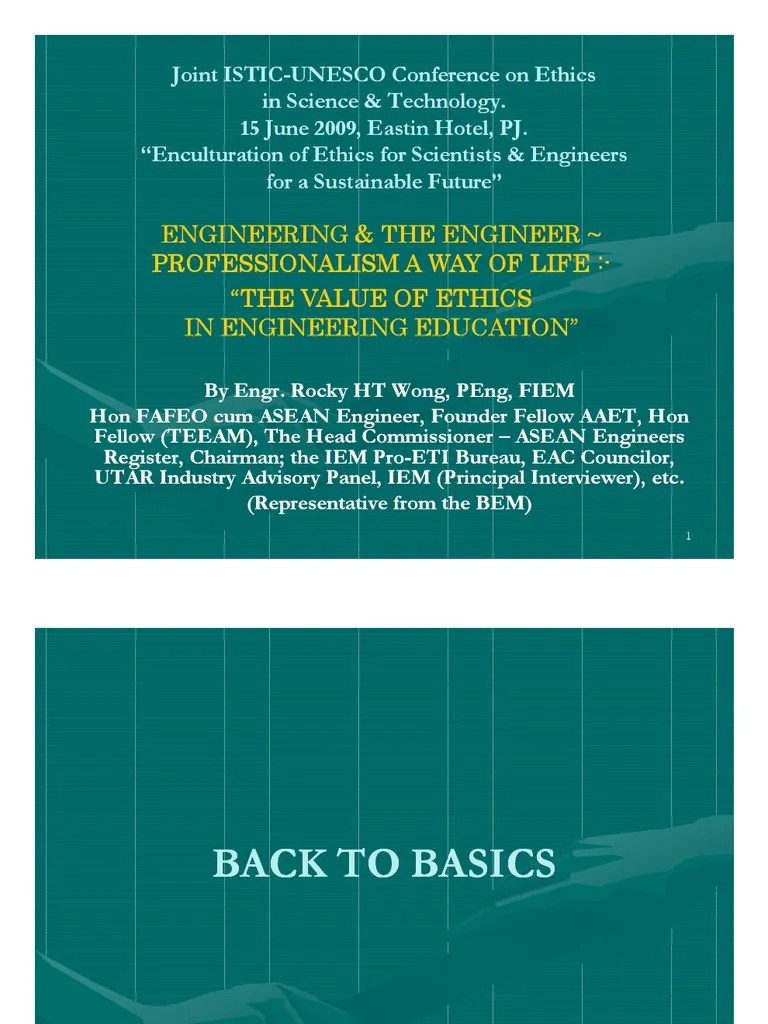 Code of Ethic BEM 1 Engineer Engineering