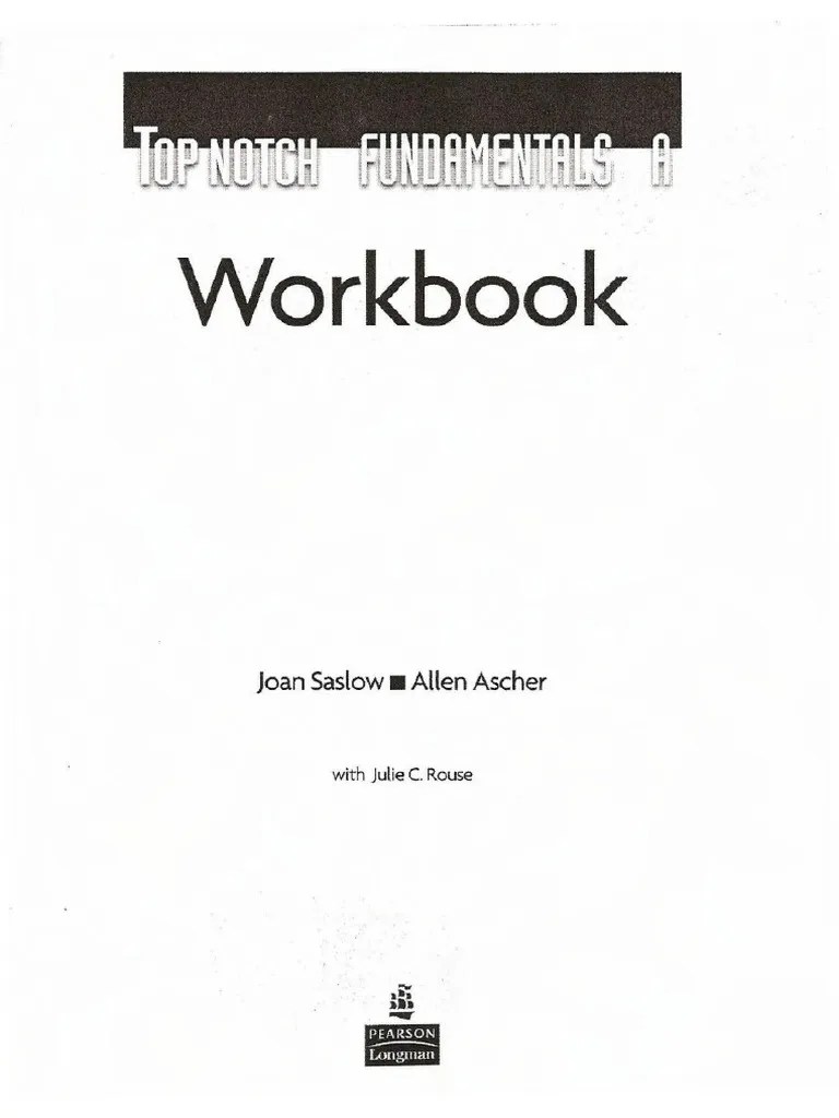 Top Notch Workbook Fundamentals A PDF PDF