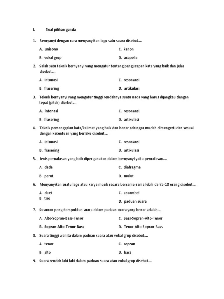 Susunan Pengelompokan Suara Dalam Paduan Suara Yang Benar Adalah - Dosen MKH