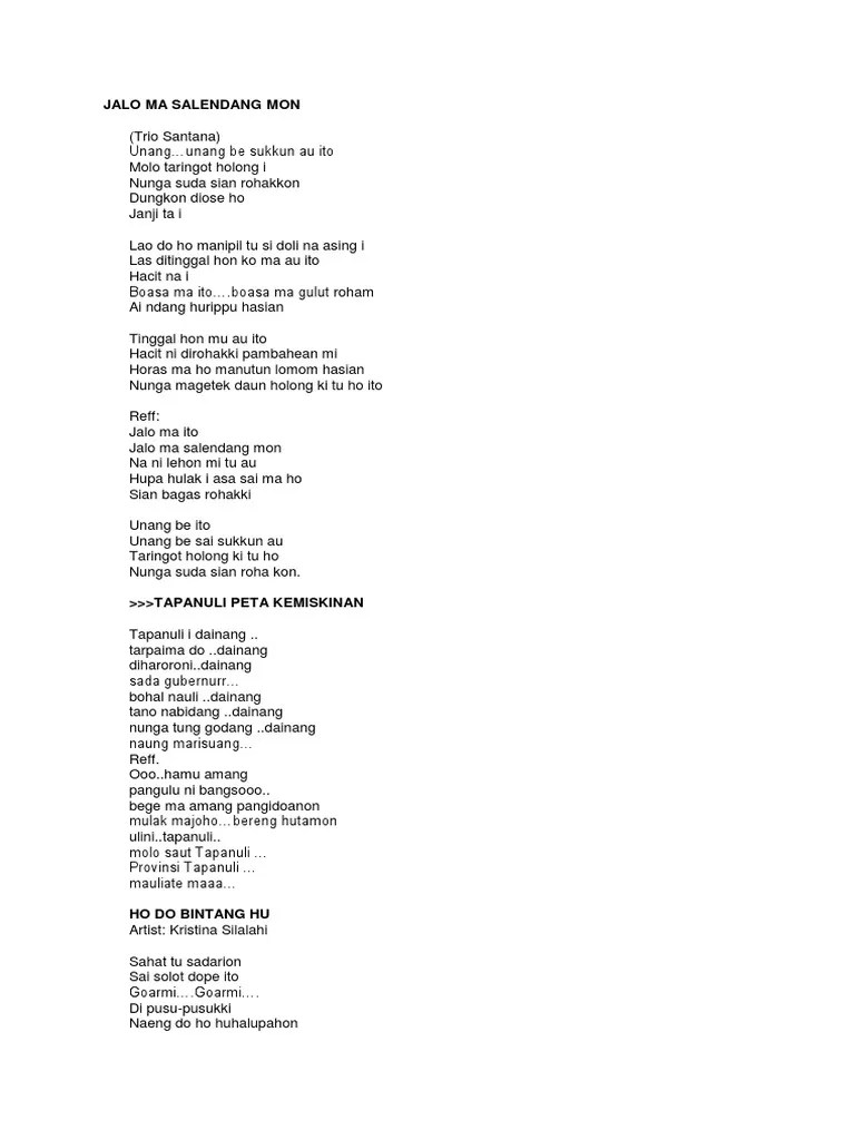 Lagu Kenangan Batak | PDF