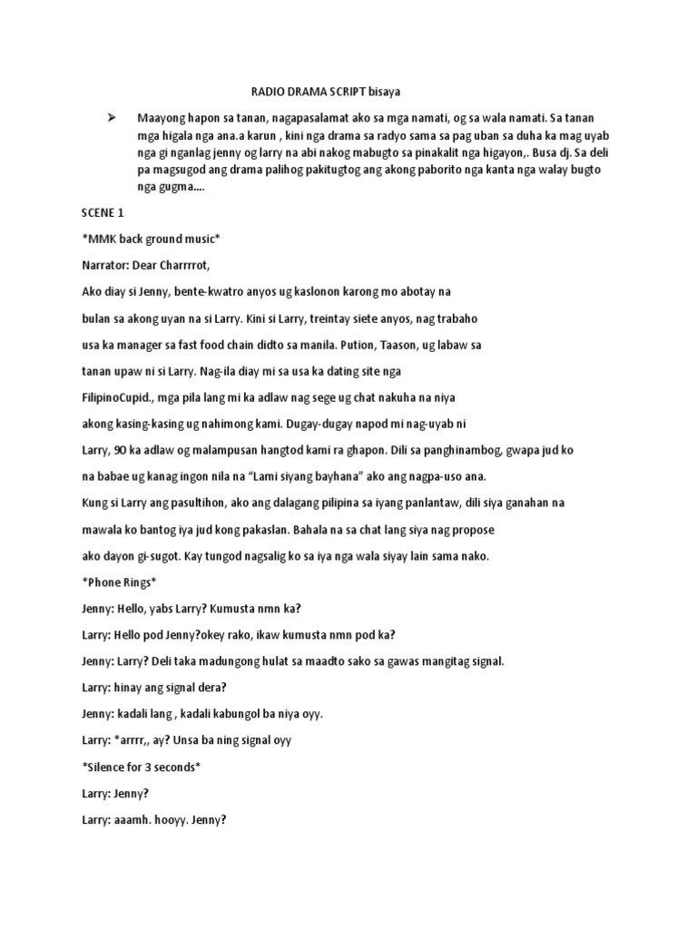 RADIO DRAMA SCRIPT Bisaya PDF