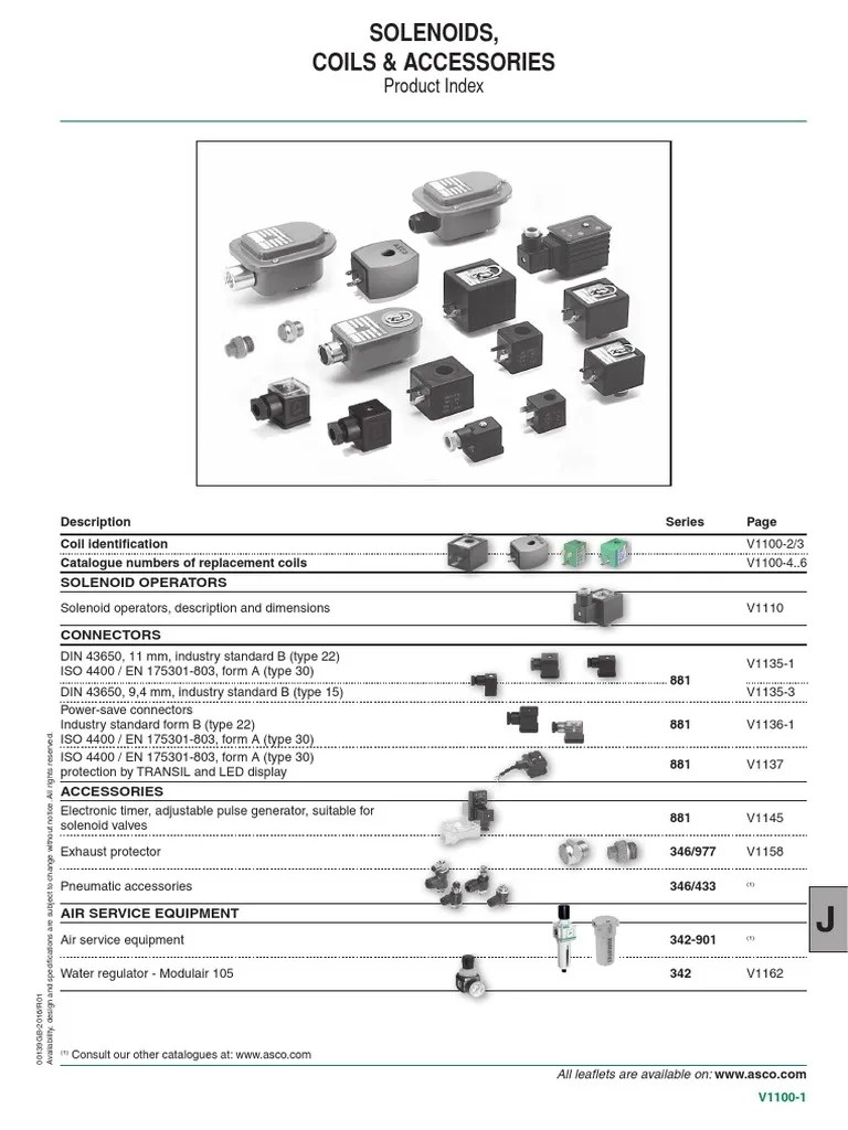 Asco Solenoids, Coils and Accessories PDF