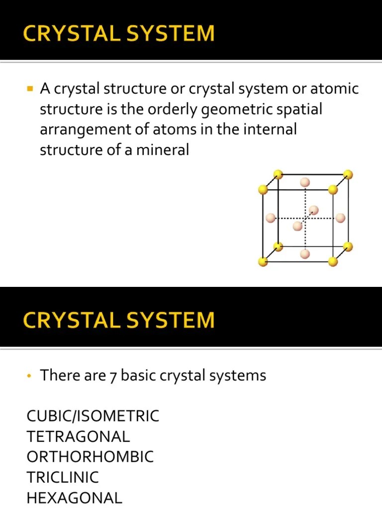 Crystal System | PDF | Crystal Structure | Mineralogy