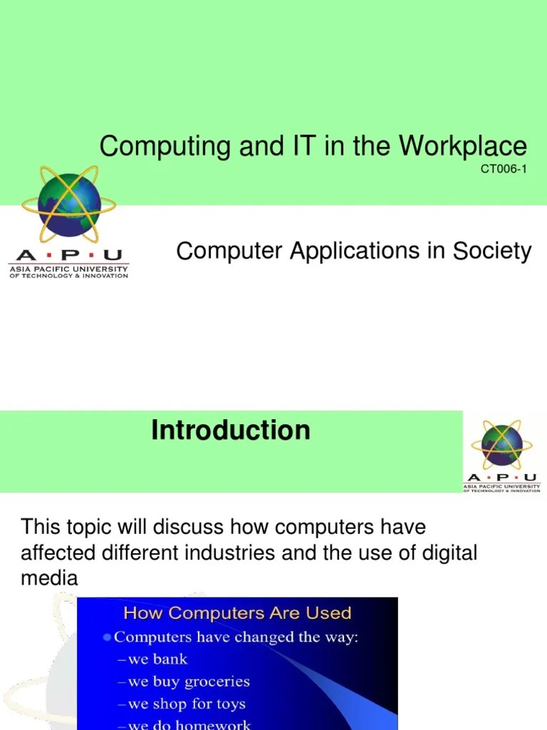 3 CITW Computer Applications in Society PDF Brain Nervous System