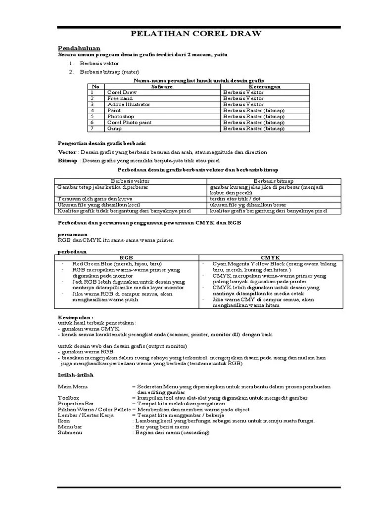 Modul Pelatihan Corel | PDF