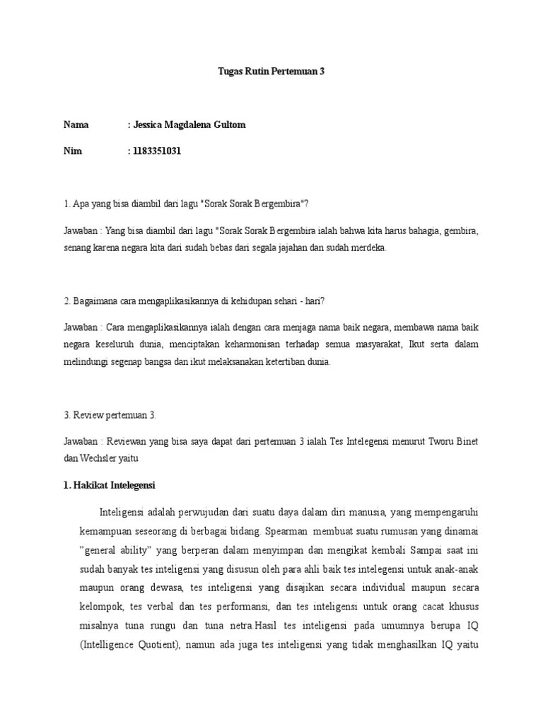Tugas Rutin 3 Jessica MG | PDF