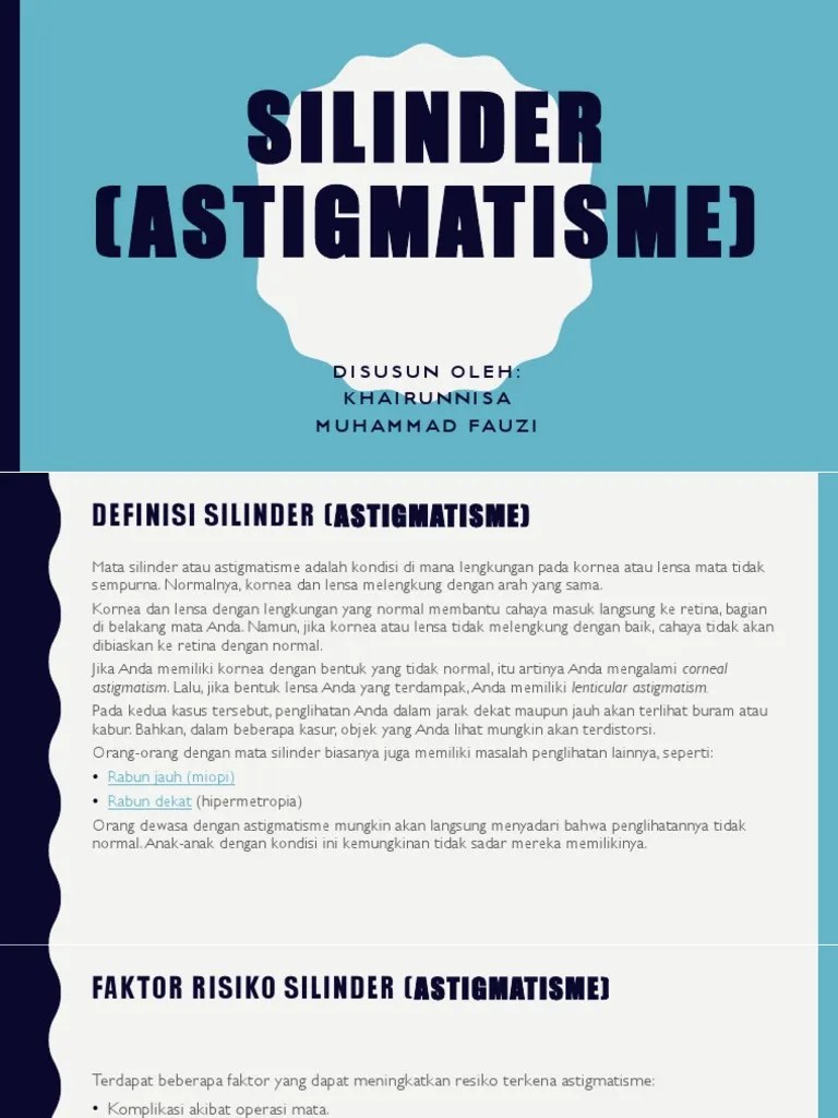 Silinder (Astigmatisme) | PDF