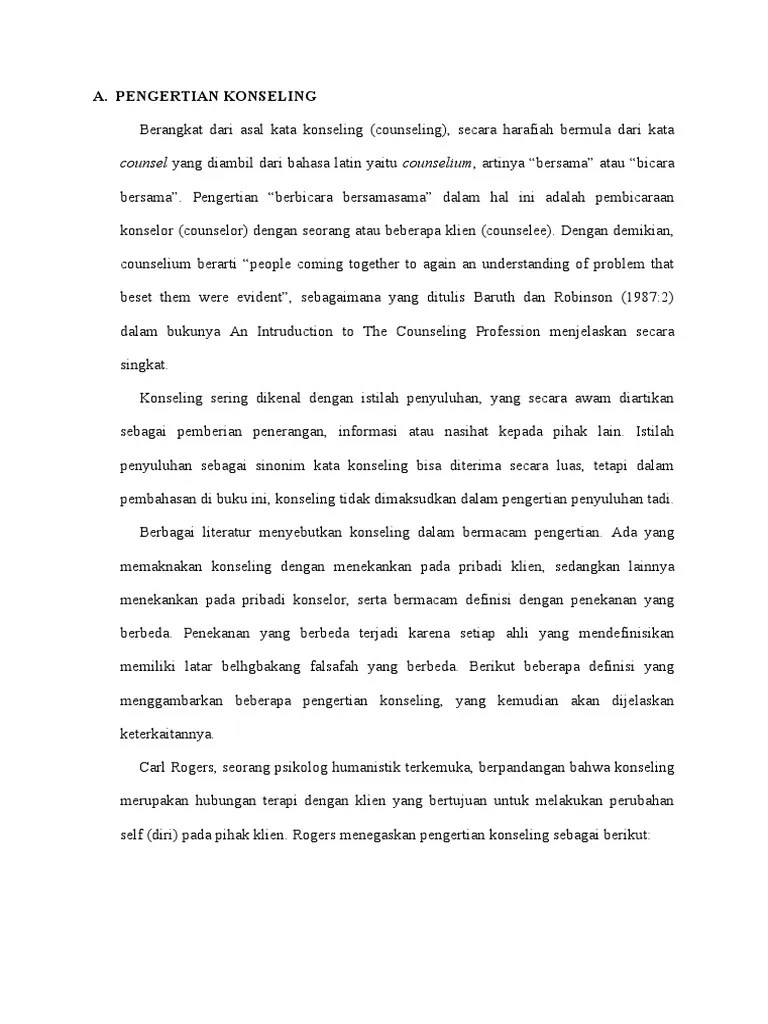 Pengertian Konseling | PDF