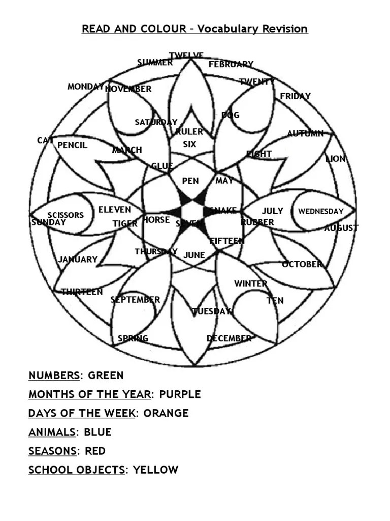 Mandala Read and Colour PDF