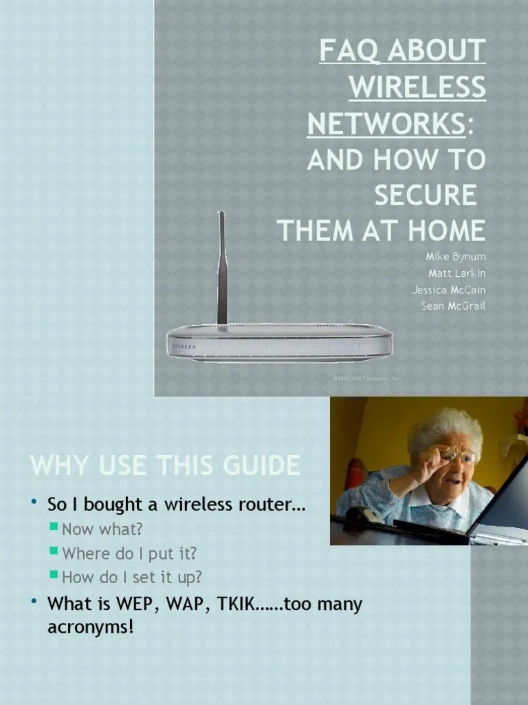 FAQ About Wireless Access Point Security PDF Wireless Networking