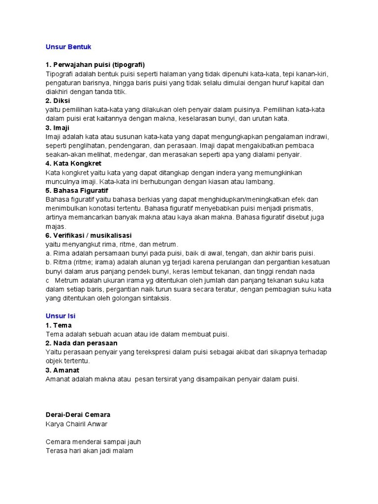 Griseldaxmipa 720192020 - Analisislah Unsur Pembangun Pada Puisi Yang Telah  Anda Pilih. | PDF