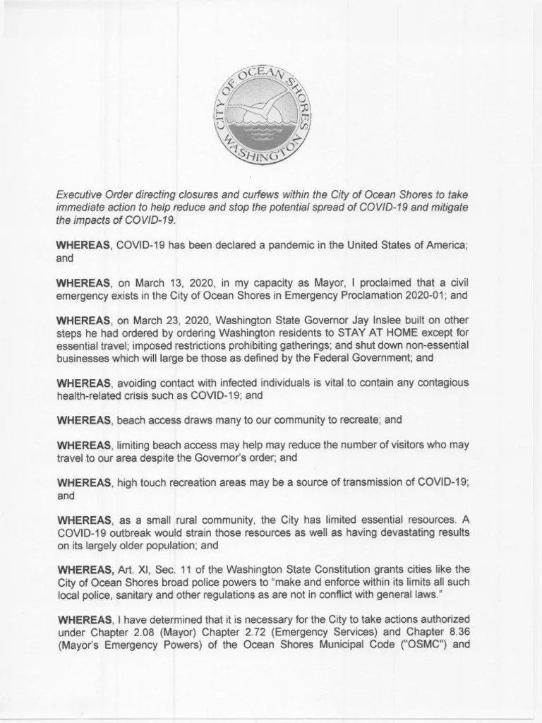 Emergency Exec Order 3232020 Ratification State Of Emergency