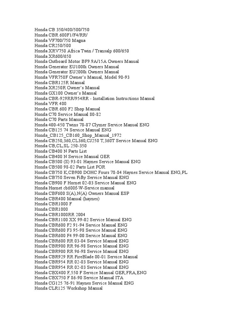 Honda Magna General Service Manual PDF Honda Magna Vf750c Service Manual