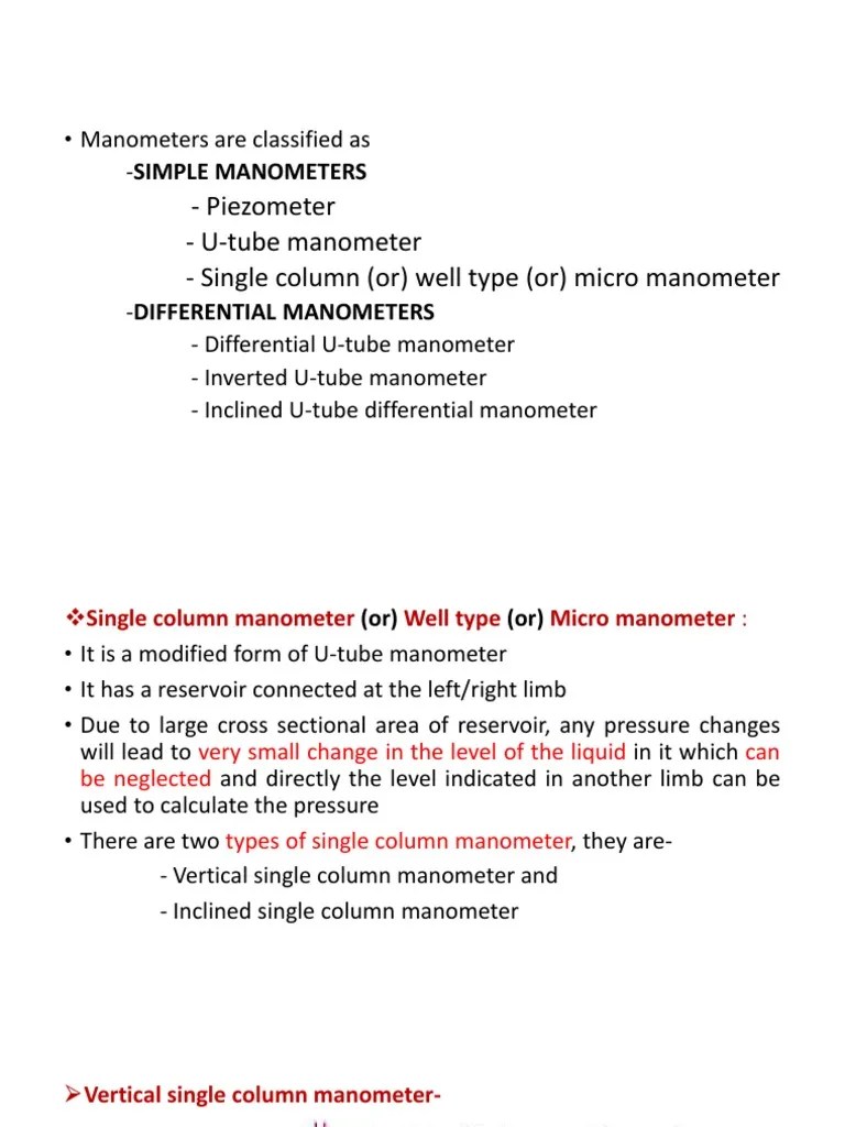 Manometers Notes 2 PDF