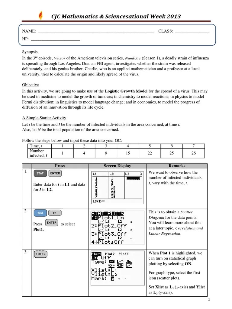 Numb3rs Season1 Ep3 Vector Worksheet Modelling Solutions PDF PDF