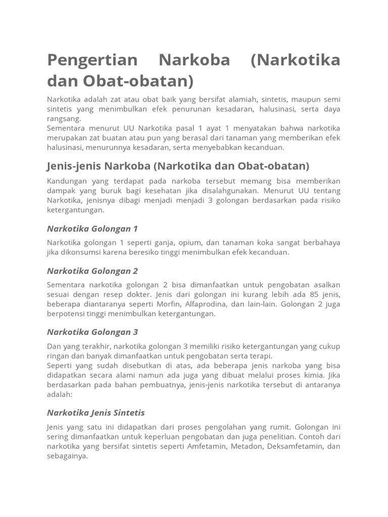 Narkoba 1 | PDF