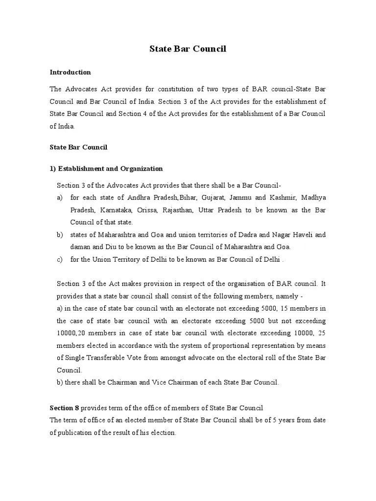 State Bar Council PDF Government Justice