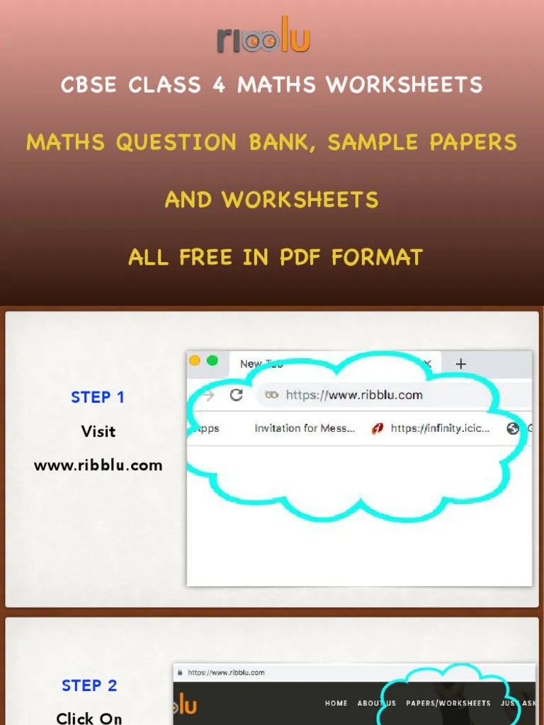 Cbse Class 4 Maths Worksheets Maths Question Bank, Sample Papers and