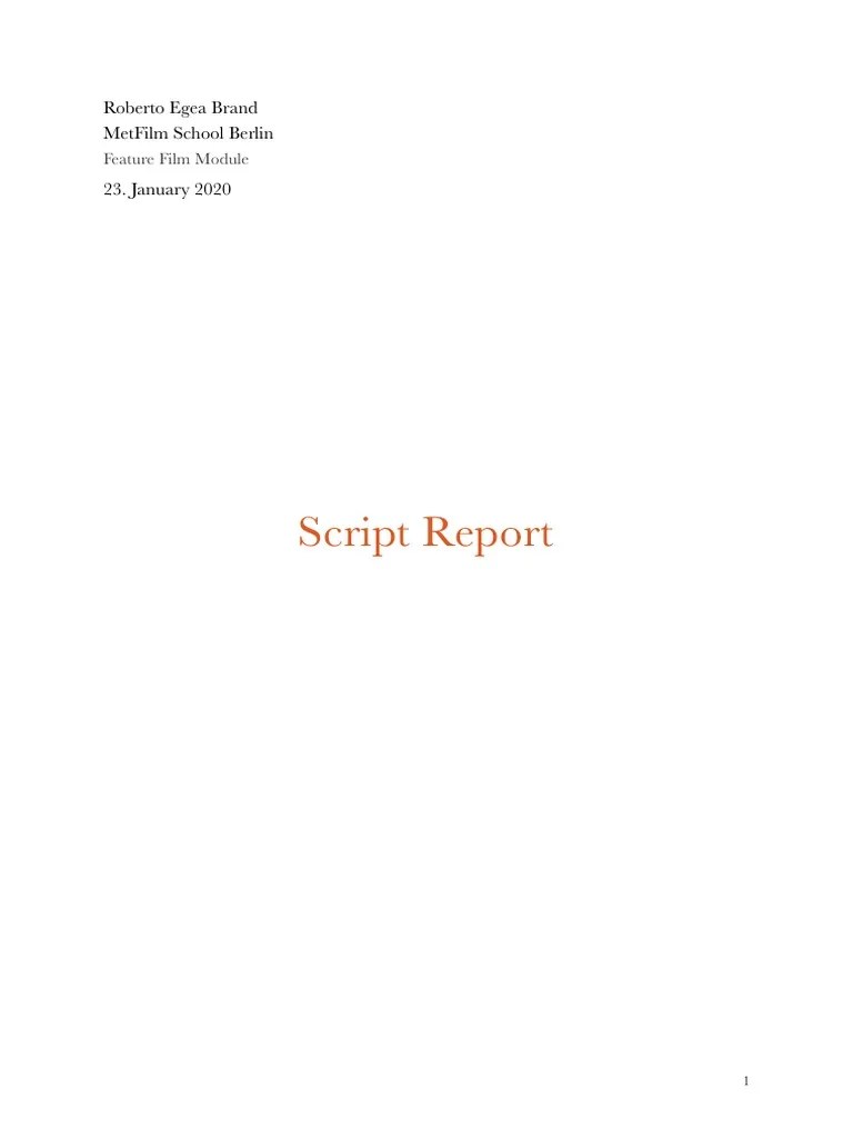 Script Report PDF