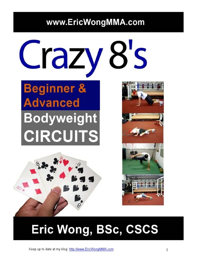 Crazy 8S Bodyweight Circuits Massie Special Pdf | Pdf | Physical Exercise |  Recreation