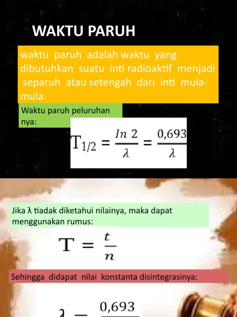 Arti Waktu Paruh Dalam Fisika