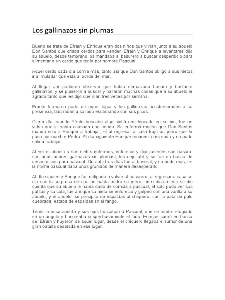 Los Gallinazos Sin Plumas PDF Residuos