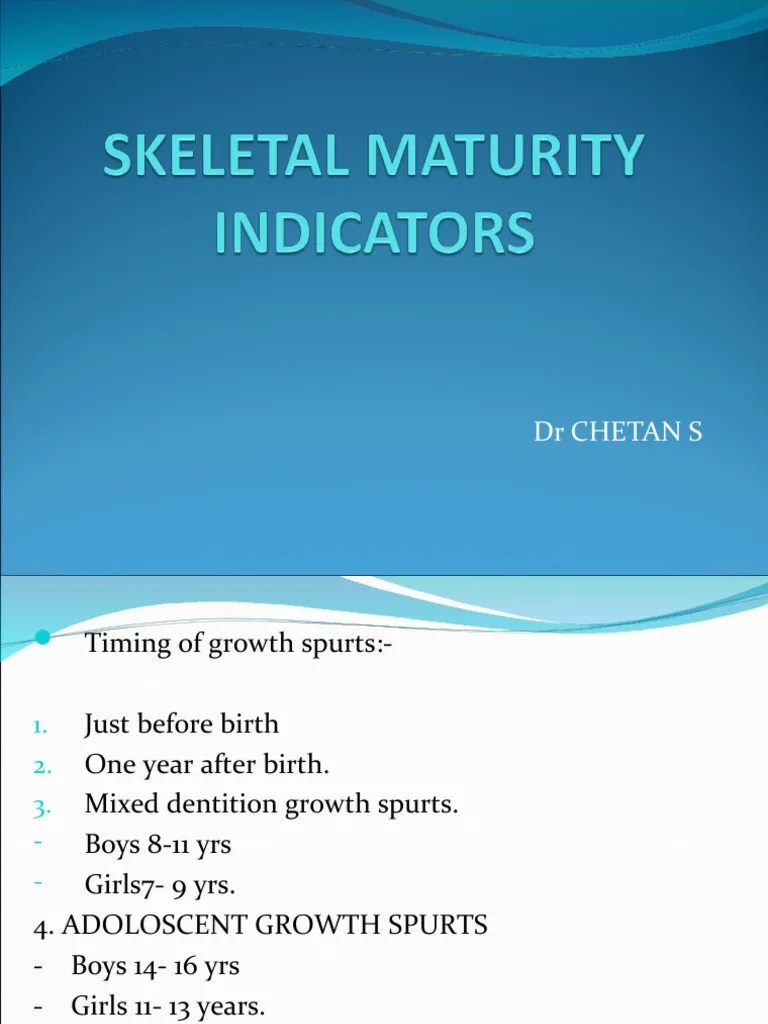 Skeletal Maturity Indicators PDF Human Anatomy Nature