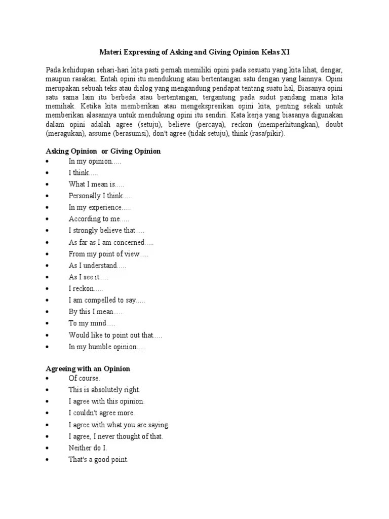 Maybe you would like to learn more about one of these? Materi Expressing Of Asking And Giving Opinion Kelas Xi Pdf Epistemology