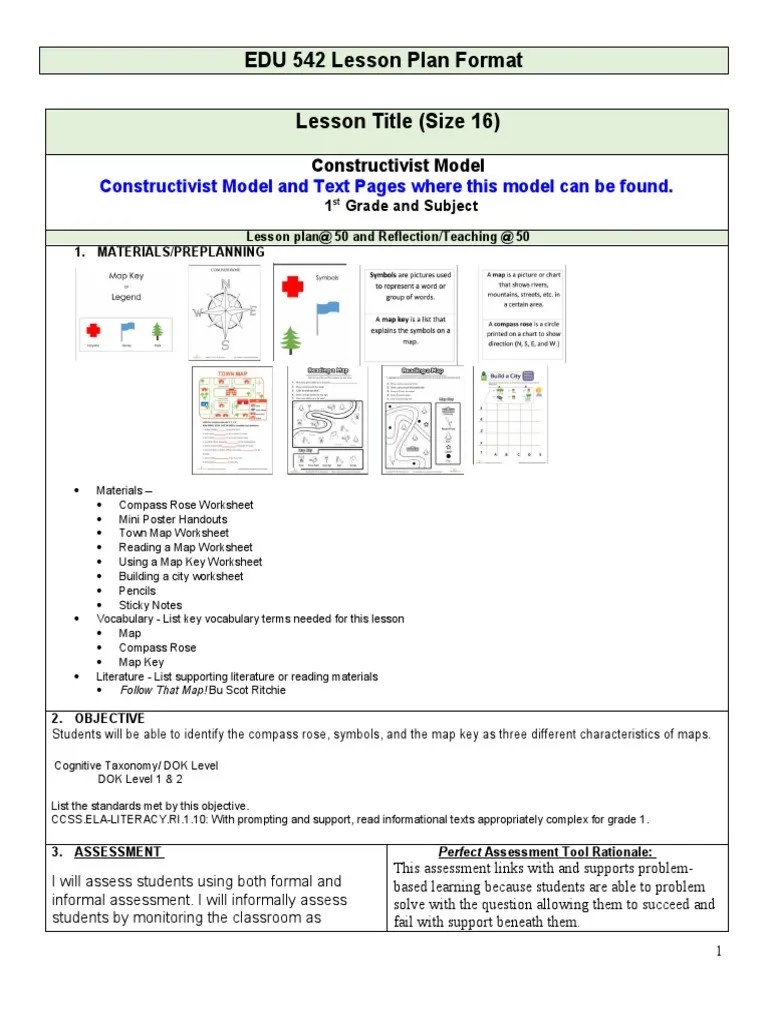 Constructivist Lesson Plan PDF Constructivism (Philosophy Of Education) Lesson Plan