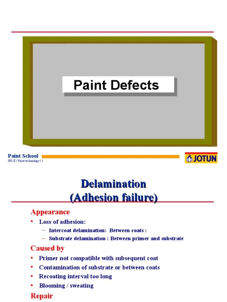 8 Paint Defects PDF Paint Materials