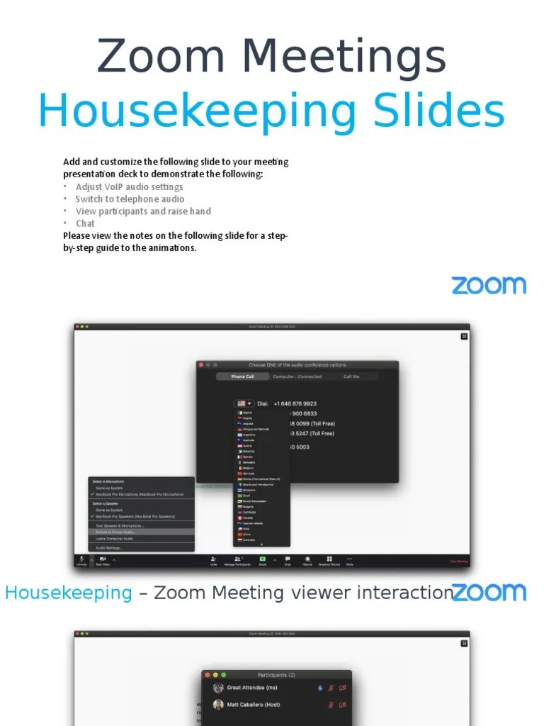 Zoom Meetings Housekeeping PDF