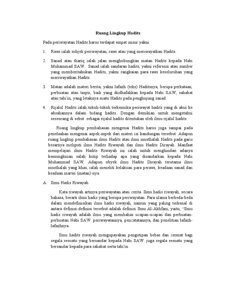 Tugas Hadist 4 | PDF