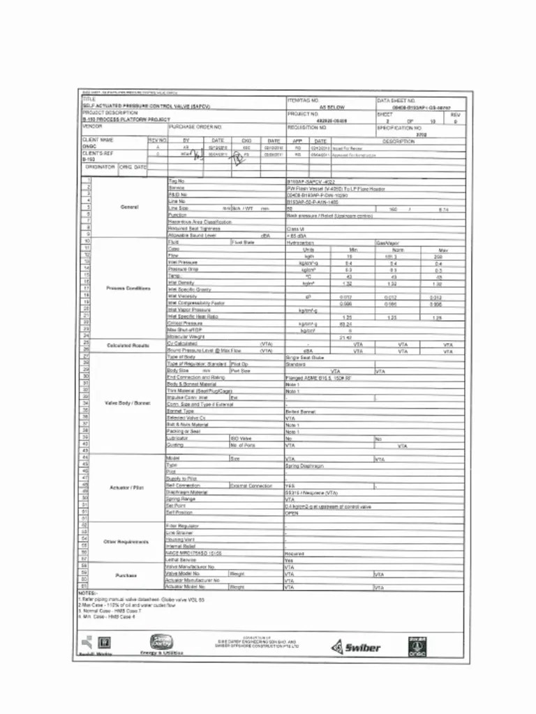 Back Pressure Valve Datasheet PDF PDF