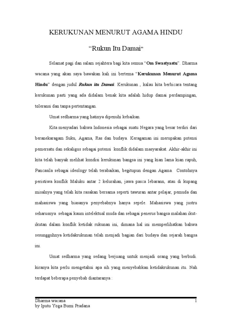 Contoh Teks Ceramah Tentang Toleransi – Tulisan