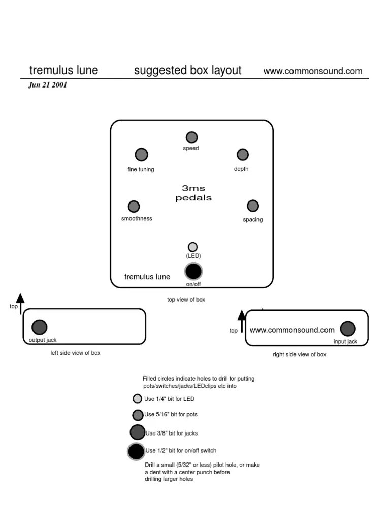Tremulus Lune Effects Pedal Layout and Assembly Guide | PDF