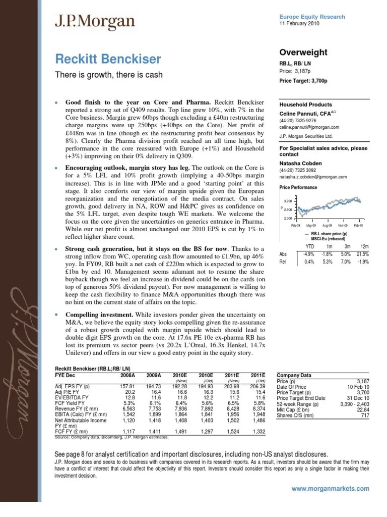 JP Research Report RB PDF Financial Analyst Jp Chase
