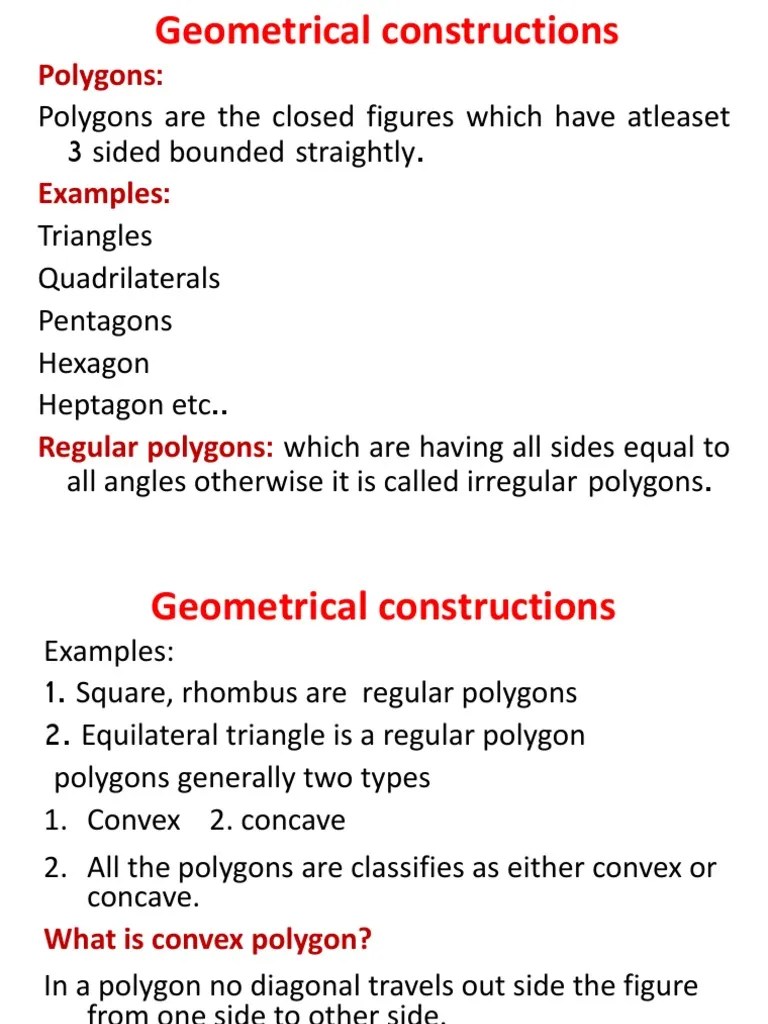Engineering Drawing Class 9 PDF Polygon Triangle