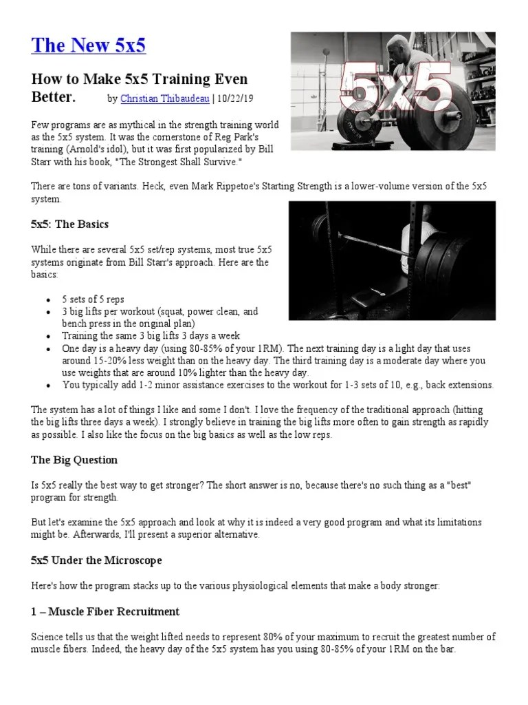 The New 5x5 How To Make 5x5 Training Even Better Download Free PDF