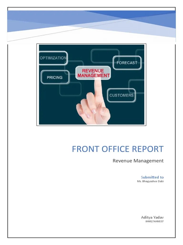 Front Office Report PDF Microeconomics Market (Economics)