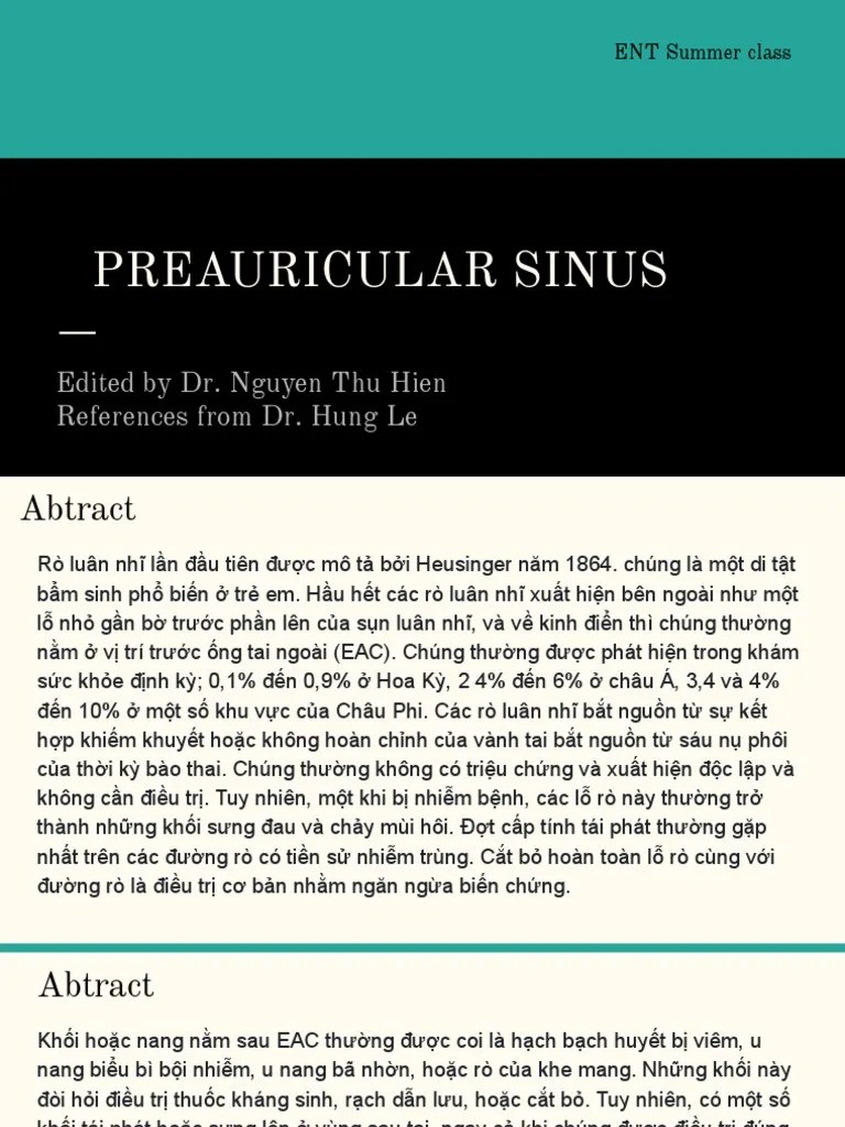 PREAURICULAR SINUS